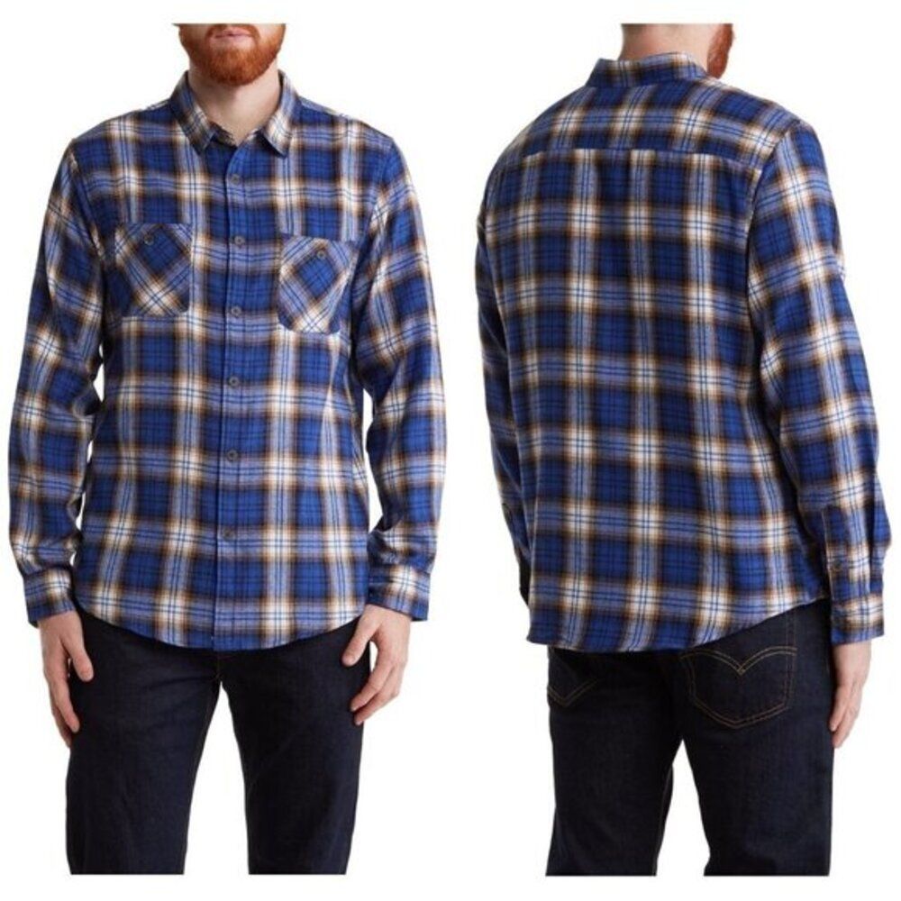 Men's Arin Plaid Flannel Shirt Size Xl Sovereign Code Classic Button Up $89